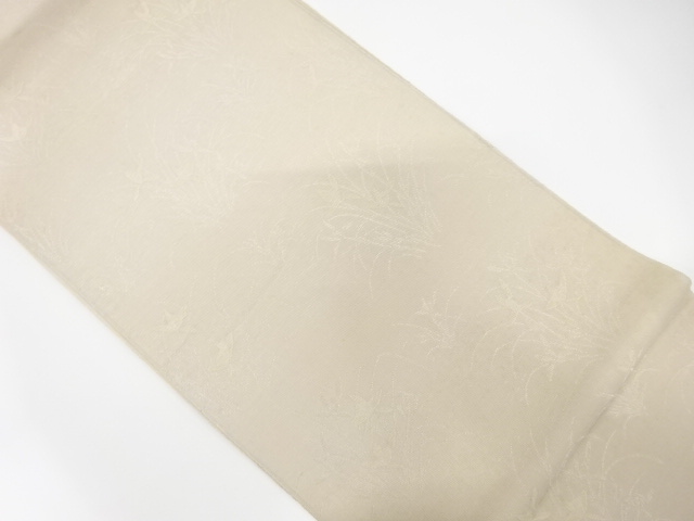 アンティーク　紗　草花模様織り出し袋帯（材料）